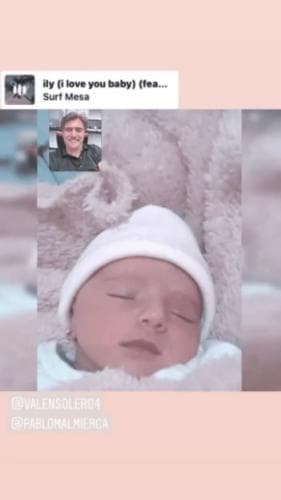 Valentina es su primogénita y este año lo convirtió en abuelo. Su nieta Alfonsina nació el 17 de marzo en Argentina y desde el primer día que la conoció virtualmente se enamoró de ella.