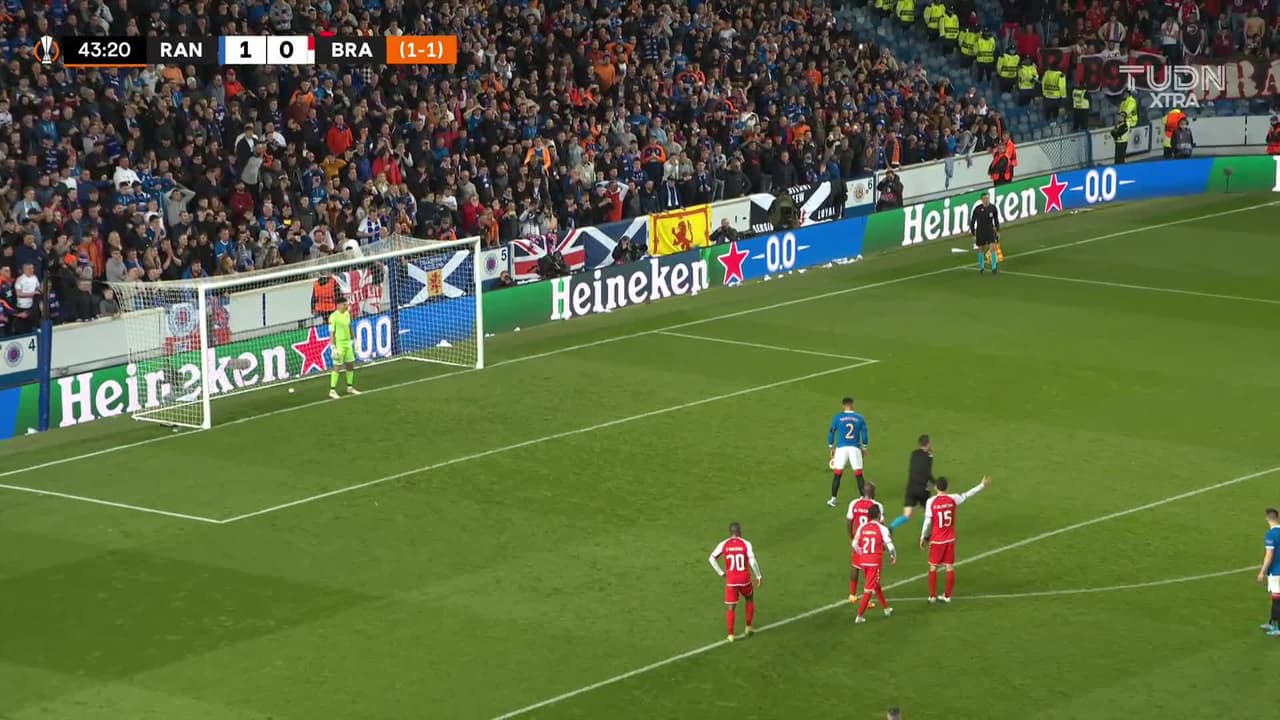 ¡Rangers ya remontó la serie! Tavernier pone el 2-0 sobre el Braga