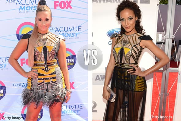 Demi Lovato y Selita Ebanks fueron a la misma tienda, sólo cambiaron el vestido con algunos accesorios súper 'chic'.