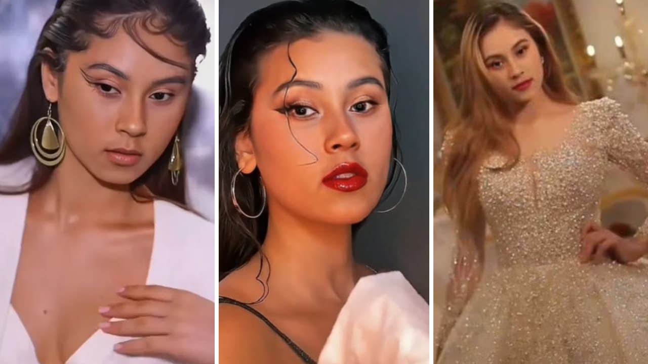 Imágenes de Yahritza Martínez supuestamente maquillada.