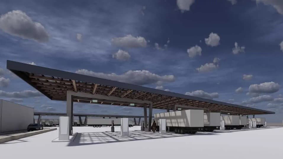 Planean construcción de parada gigante de recarga para camiones eléctricos en Bakersfield