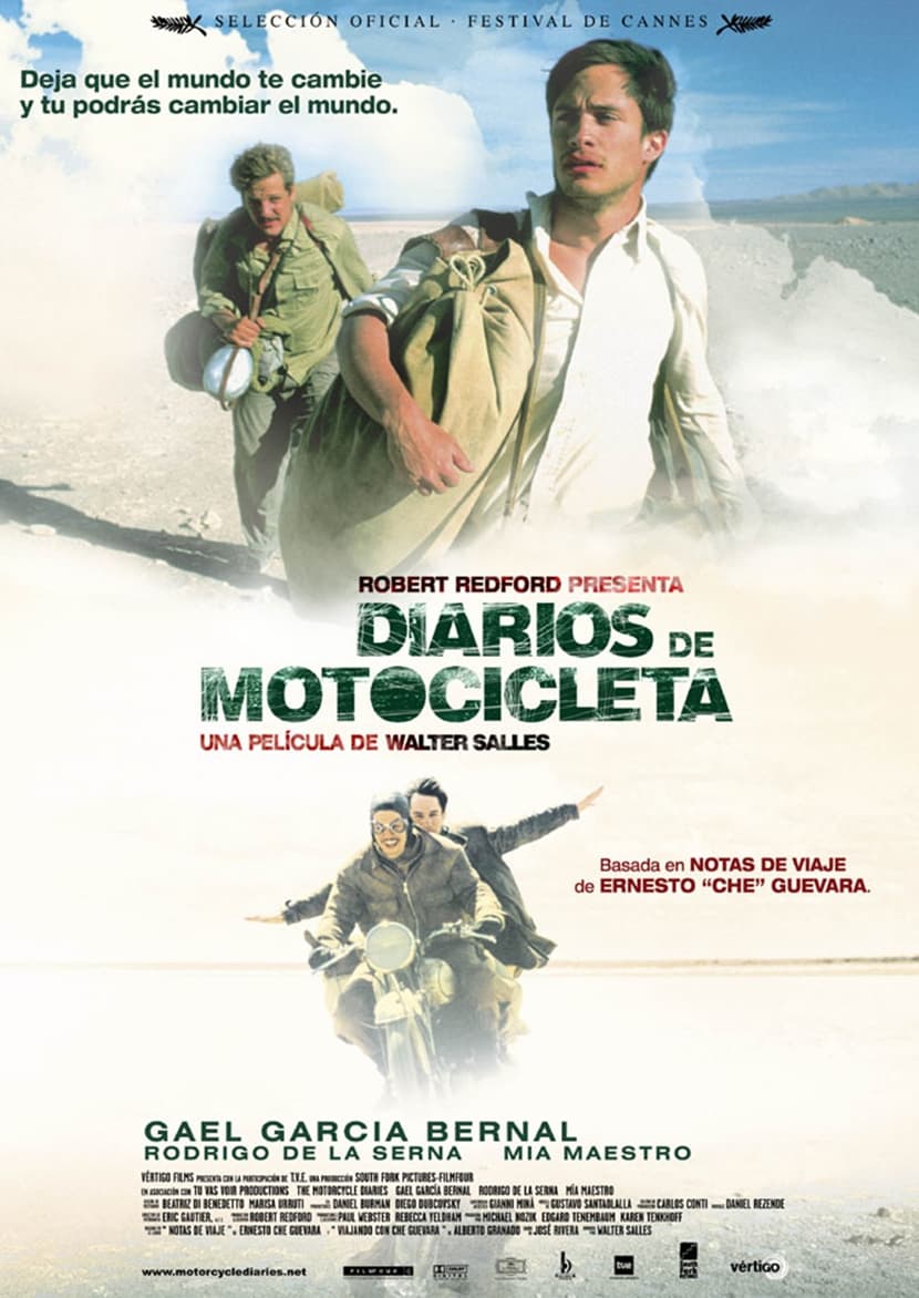 Diarios de motocicleta(2004), Brasil, Estados UnidosDirector: Walter SallesReparto: Gael García Bernal, Rodrigo De la Serna, Mía MaestroEl viaje del Che Guevara por Latinoamérica que dio forma a sus ideales conquistó al público estadounidense. Producida por Robert Redford, la película es una road movie sobre las aspiraciones y los derechos sociales. Ganó el Oscar a la Mejor Canción Original gracias a Jorge Drexel y su 'Al Otro Lado del Río'.