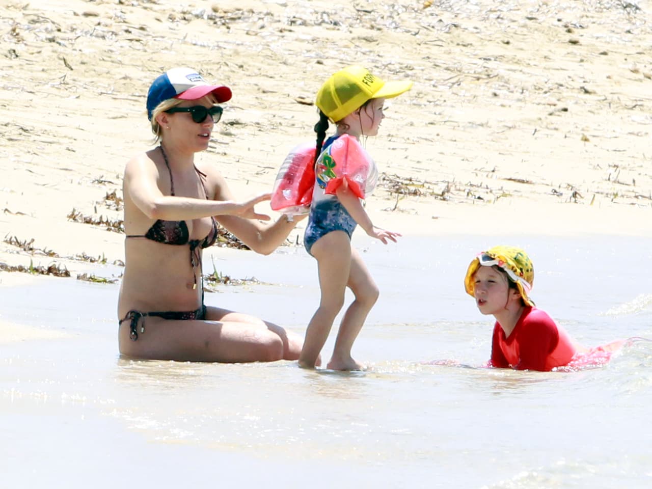 Llevó a su pequeña y adorada hija Marlowe.