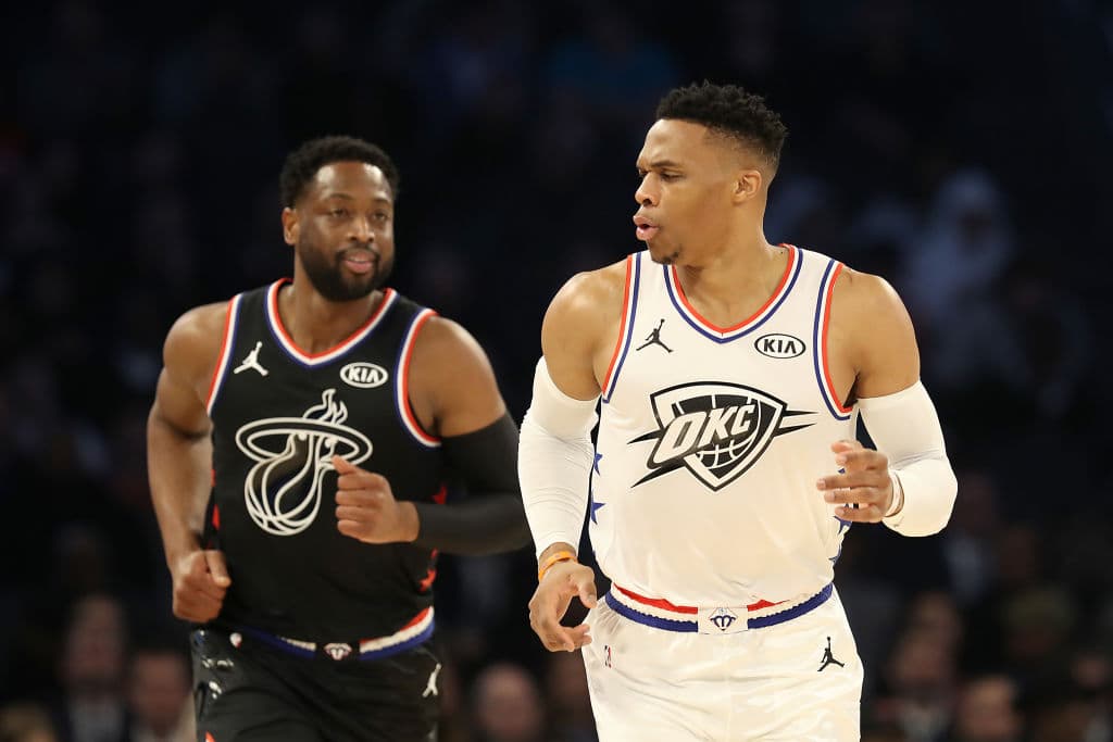 Russell Westbrook acabó con 17 unidades, un jugador que siempre suele levantar la mano en este tipo de eventos, donde ya sabe ser MVP y jugar a ese nivel.