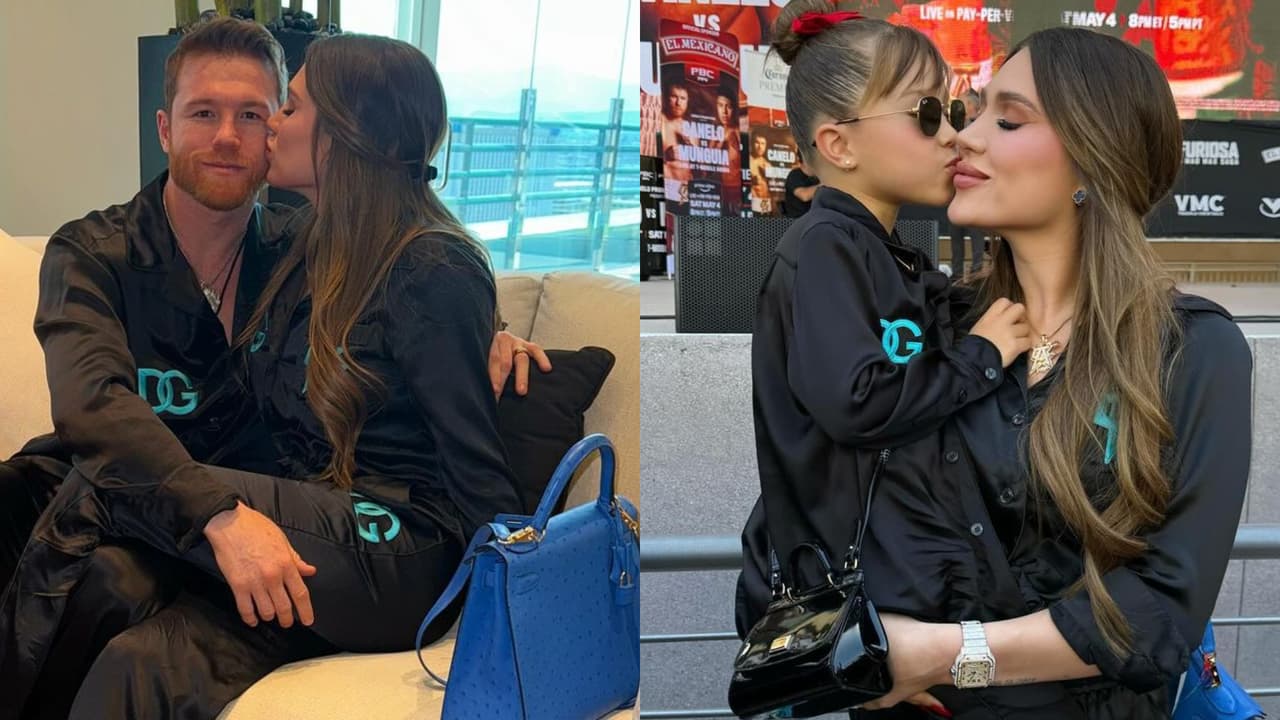 'Canelo' tuvo el apoyo de su esposa e hija.