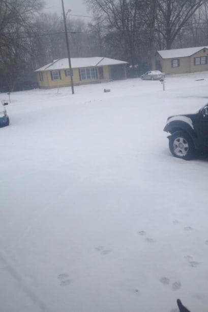 Este frío y hermoso panorama nos fue enviado por Estela Hernández.