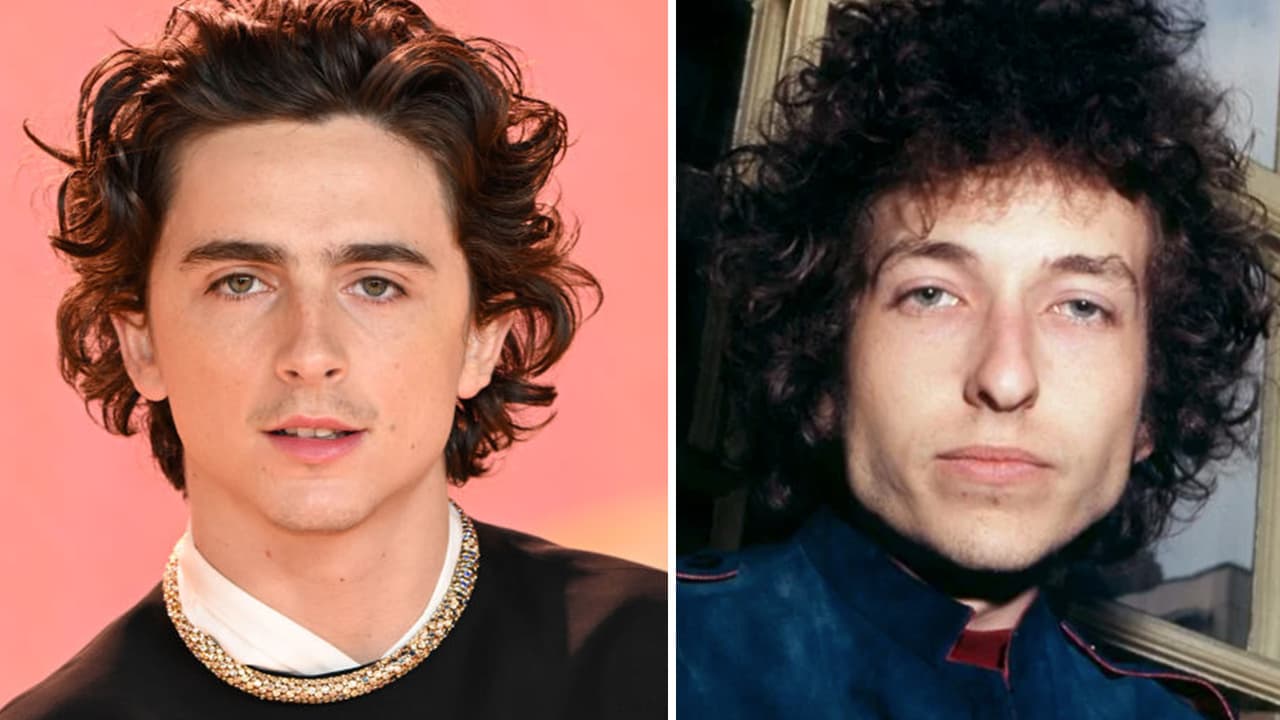 Primeras imágenes de Timothée Chalamet como Bob Dylan impactan por su gran parecido