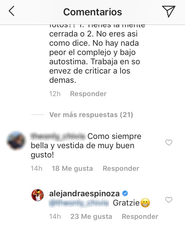 Alejandra no solamente recibe malas críticas en sus redes sociales, también tiene muchos fans que aplauden cada una de sus imágenes.