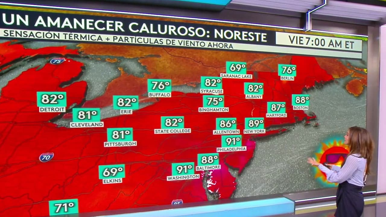 Clima hoy en EEUU, viernes 3 de julio 2026: Ola de calor continúa y hay retrasos de vuelos en el noreste