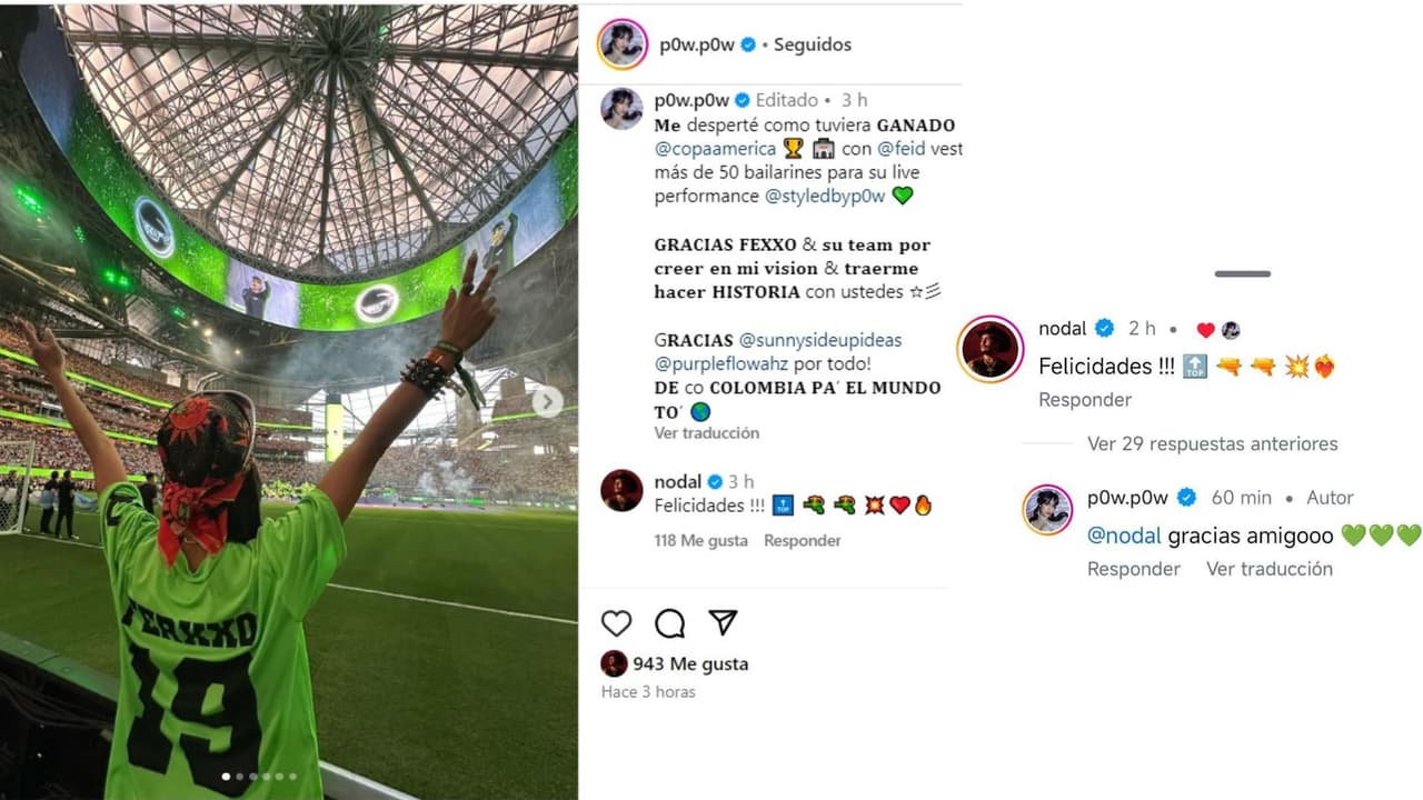 Nodal felicitó a Paula Machado por un logro profesional este 21 de junio.