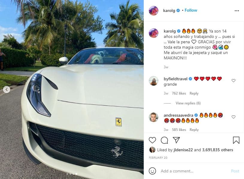 Desde 
<a href="https://www.univision.com/carros"><u>Univision A Bordo</u></a> deseamos a Karol G (y a Otto) un feliz viaje a cielo abierto.