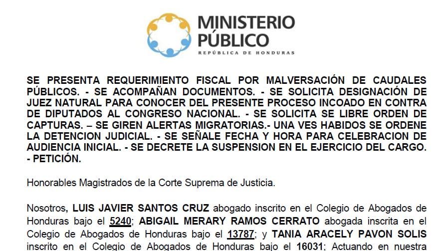 El primer caso presentado por la MACCIH fue la 'Red de Diputados.'