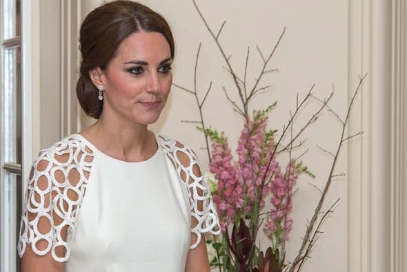 La duquesa de Cambridge nos sorprendió con su elección de vestuario para su visita en la Casa de Gobierno de Canberra, Australia. Pero no crean que enseñó piel de más, para nada. Kate simplemente eligió un diseño más arriesgado de lo que acostumbra. Lució hermosa en un vestido blanco de la diseñadora Lela Rose. Más videos de Chismes aquí.
