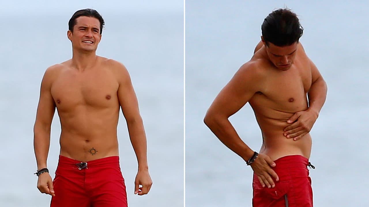 Orlando Bloom presumió otra vez cuerpazo.