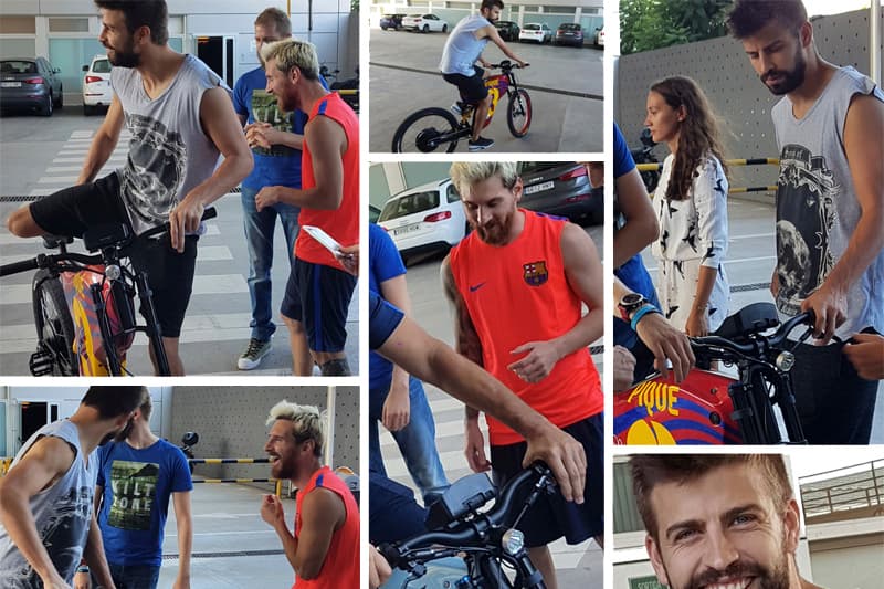 Las estrellas del Barcelona
<b>Lionel Messi</b> y
<b>Gerárd Piqué</b>, se encuentran entre los más entusiastas proponentes del uso de la Greyp G12S. El hecho de que el fabricante croata le obsequió una edición única y personalidada del producto a cada uno de ellos quizas tenga bastante que ver con la afición de los astros con el producto.