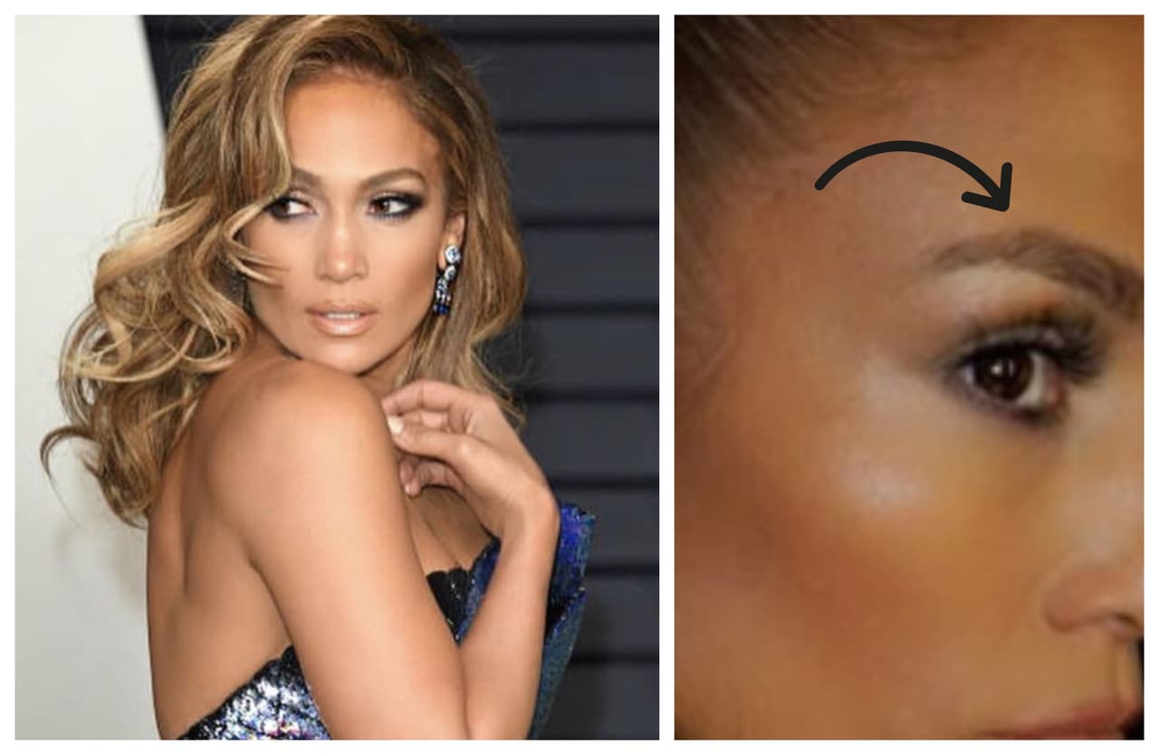 JLO.- Nuestra primera maestra es Jennifer Lopez, ella no la lleva muy maquillada, la forma es frondosa con una ligera curva en la parte superior, su estilo de maquillaje siempre ha sido natural y cero exagerado, así que su ceja va de acuerdo a su personalidad.
