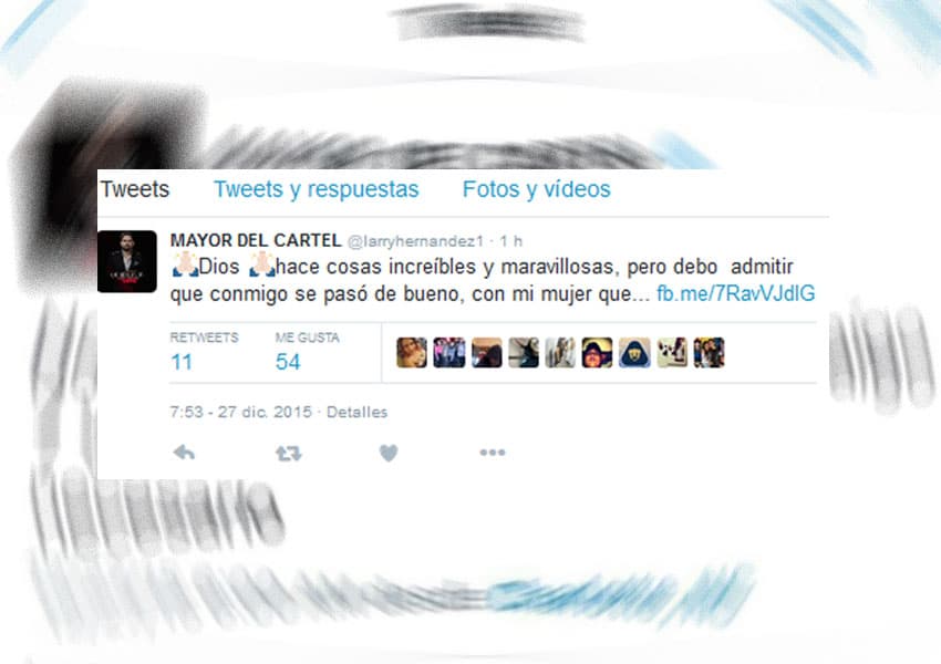 Pese a todo esto, el músico se mantiene optimismta y publicó en sus redes sociales el siguiente mensaje: "Dios hace cosas increíbles y maravillosas, pero conmigo se pasó de bueno".