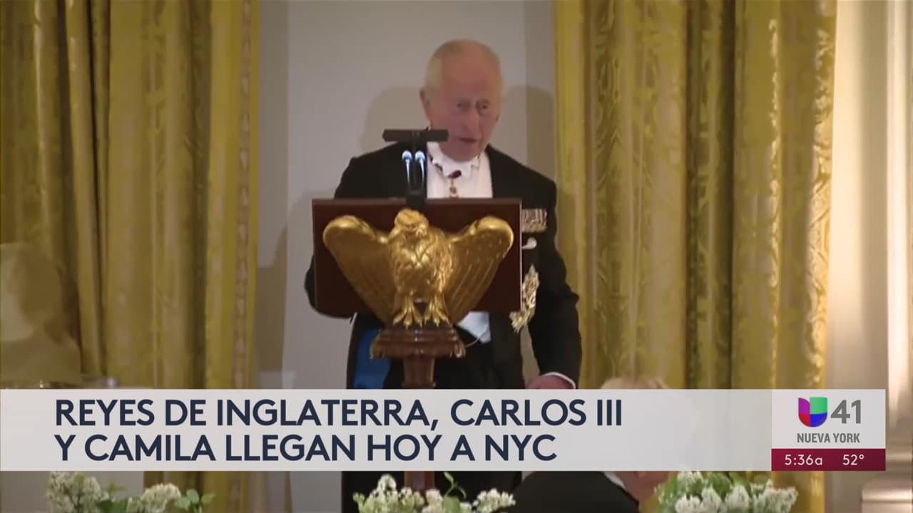 Carlos III y Camila, reyes de Reino Unido, llegan a la ciudad de Nueva York