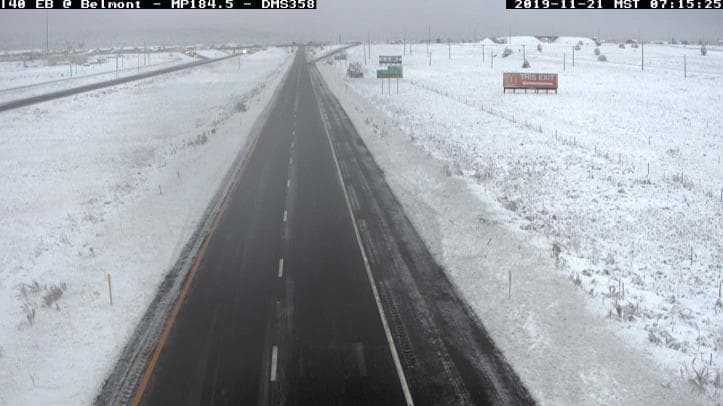 Se espera que nieve hasta mañana.