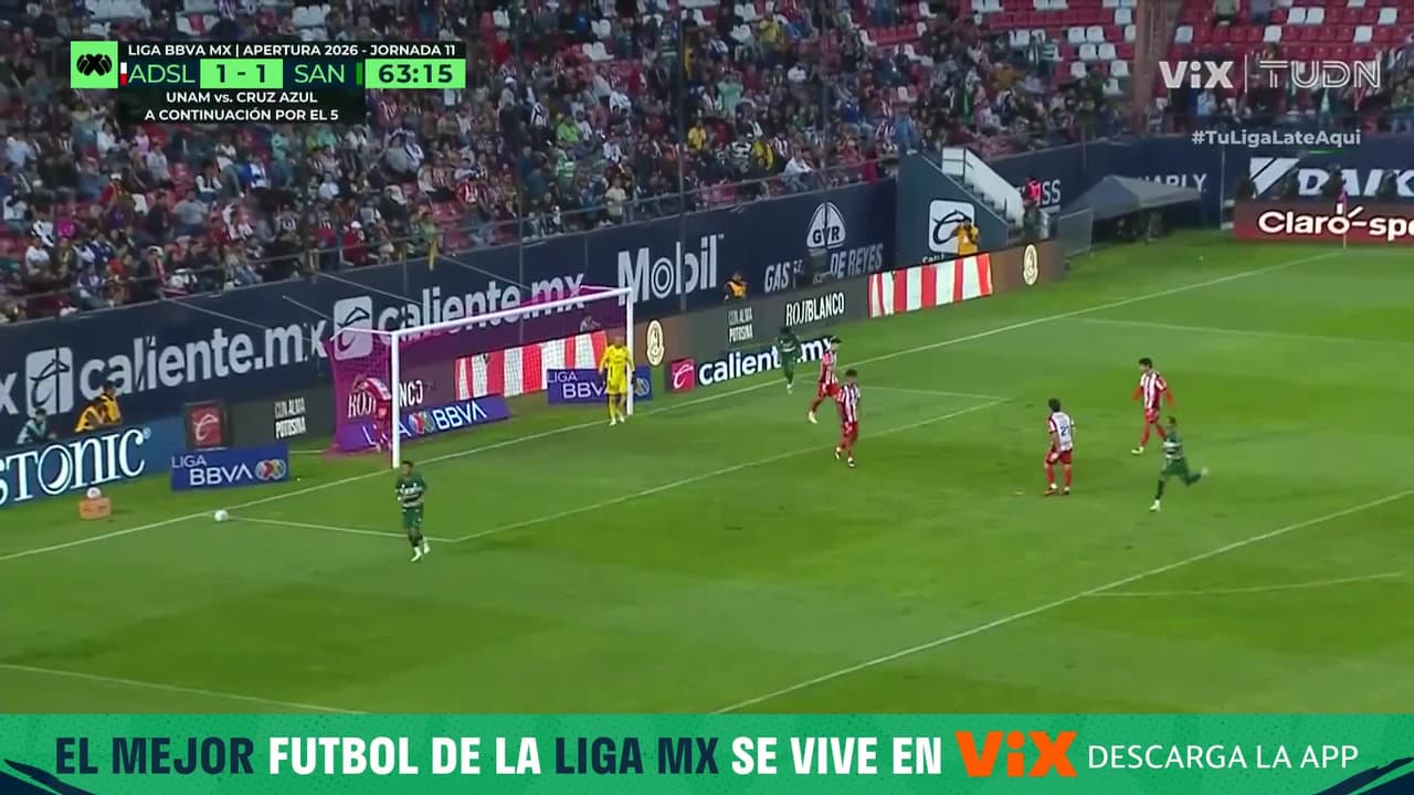 ¡GOL DE SANTOS! Cáseres anota el segundo para los Laguneros