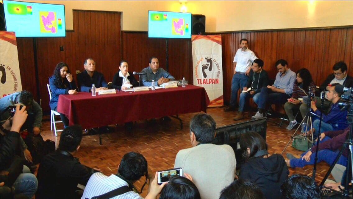 Rueda de prensa de la delegada en Tlalpan Claudia Sheinbaum