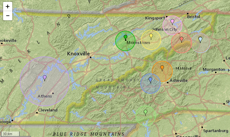 Tiembla en las montañas de Carolina del Norte