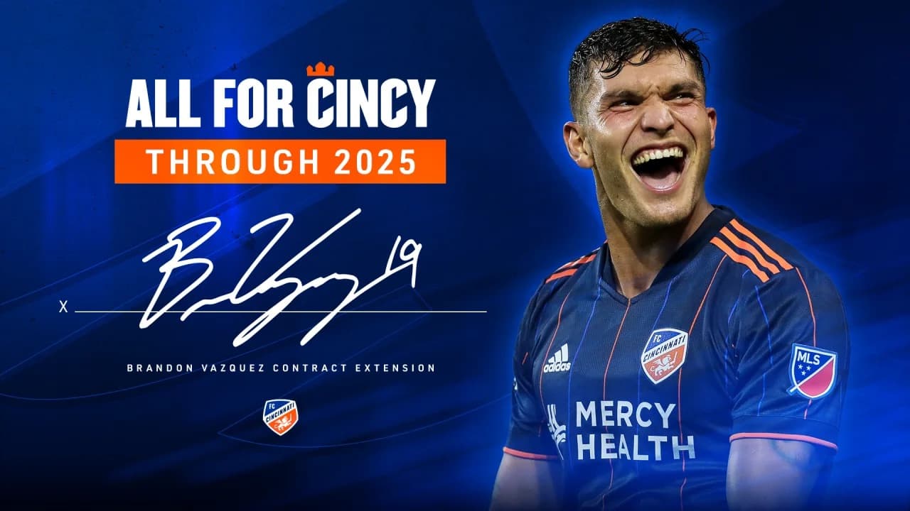 Por muchos años más: Brandon Vázquez renueva con FC Cincinnati