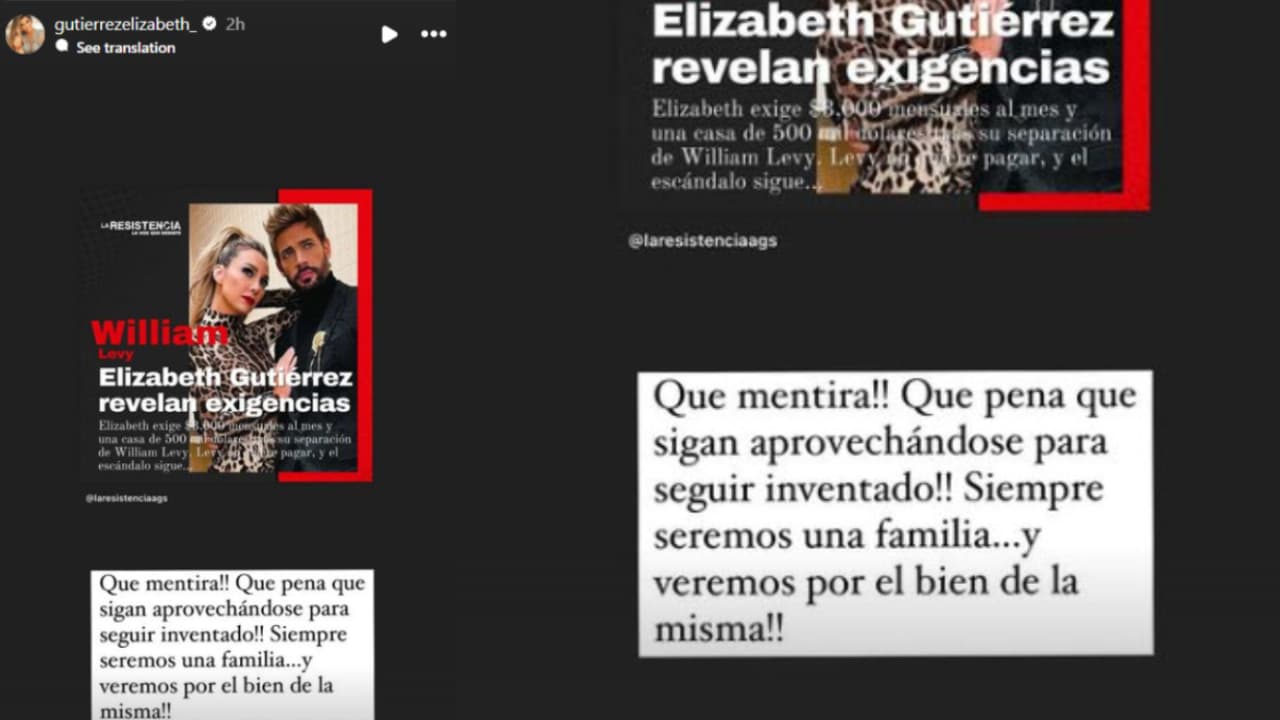 Elizabeth Gutiérrez desmiente presuntas exigencias sobre el acuerdo de manutención.