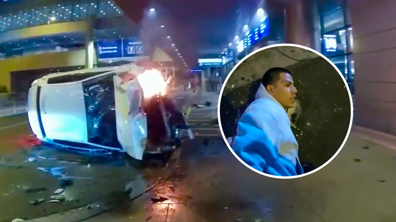 "Puedo llamar a mi mamá": Joven huye de oficiales a 120 mph, se mete a un aeropuerto y vuelca