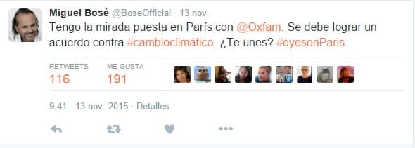 "Tengo la mirada puesta en París", dijo a través de un tuit. Será con ayuda de una organización que realiza labores humanitarias en 90 países que intentará crear un cambio.