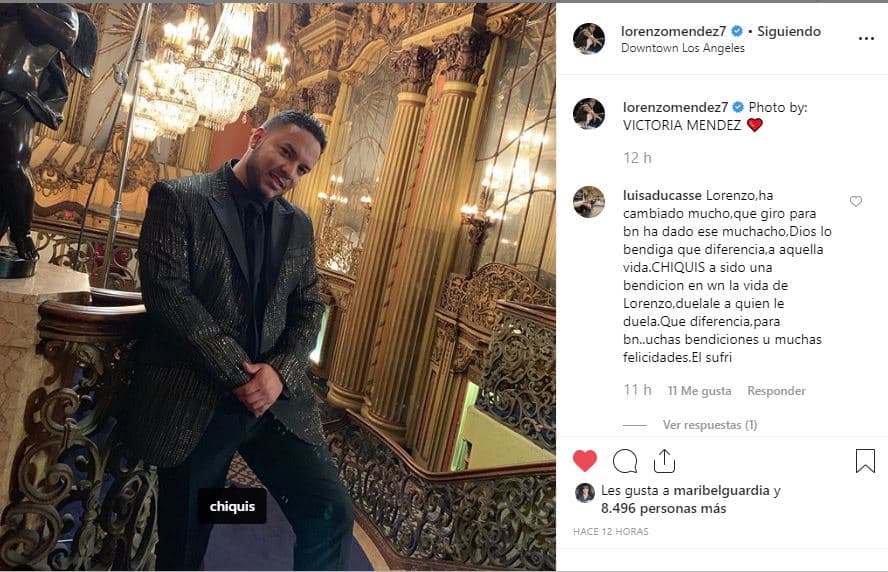 Lorenzo publicó 
<b><a href="https://www.instagram.com/p/By9SQKlA4ro/">esta imagen</a></b> en la que también aparenta estar en el Los Angeles Theater. La foto sería parte de una sesión fotográfica.