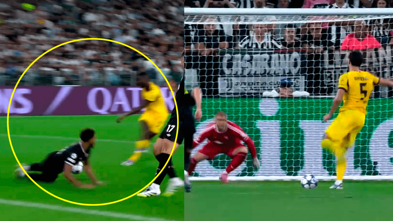 ¡Un baile total! Le marcan penal al Dortmund y Bensebaini lo cobra con maestría