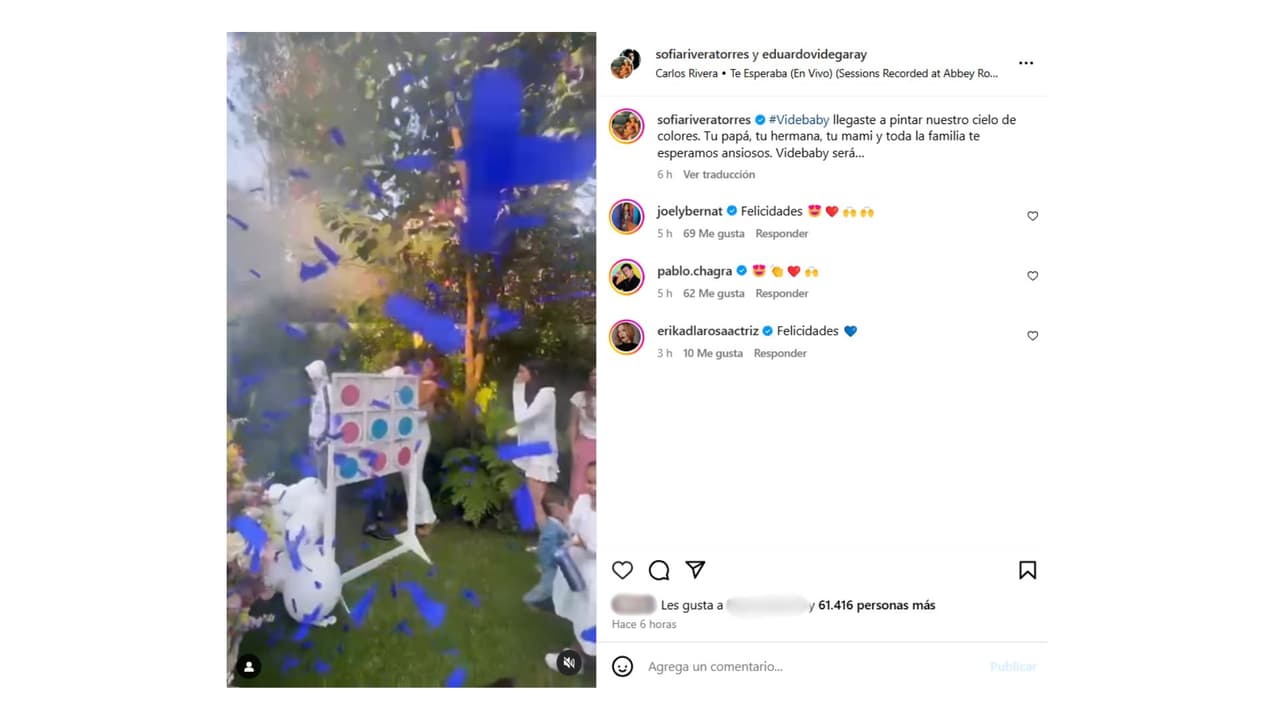 Sofía Rivera Torres y Eduardo Videgaray serán papás de un niño.