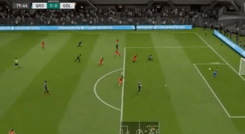 Chivas vence al Querétaro 0-2 con Beltrán en los controles del FIFA 20, sobre Marcel Ruiz.