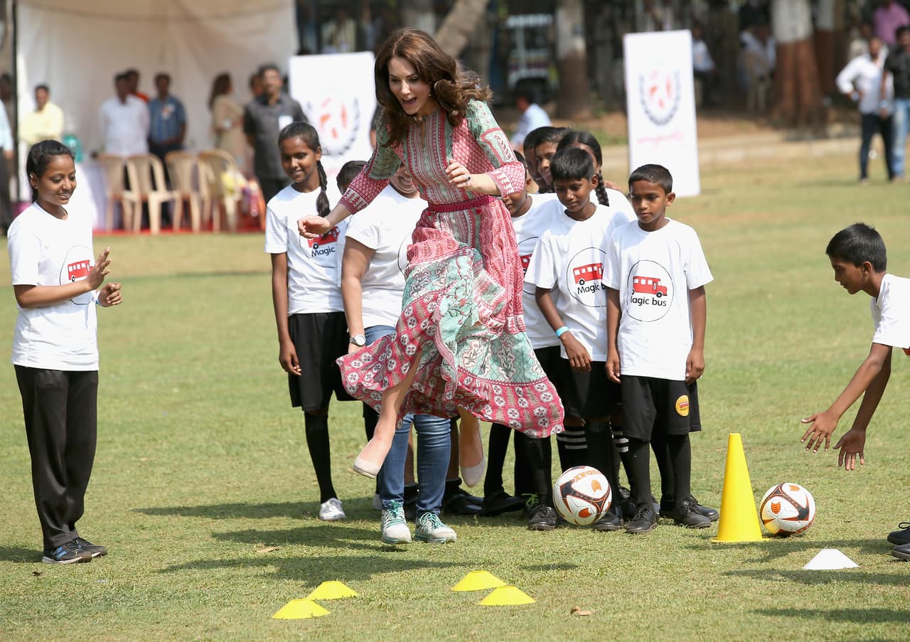 También mostró que puede jugar fútbol