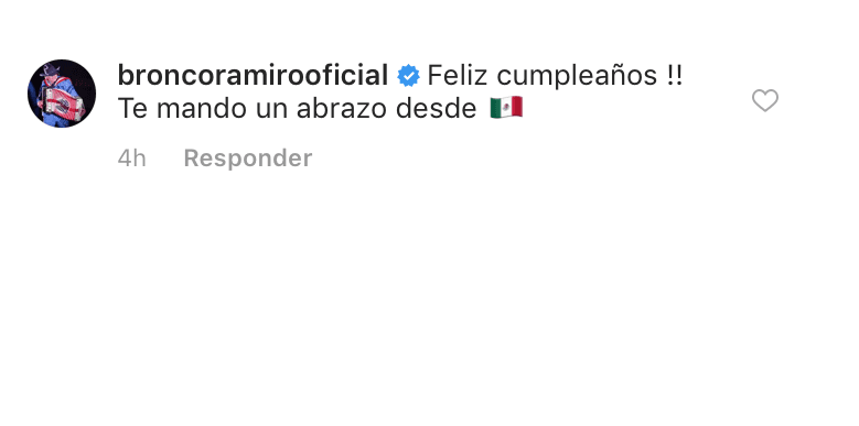 Desde México, 
<b>Lili recibió este mensaje </b>de Ramiro, integrante del grupo Bronco.