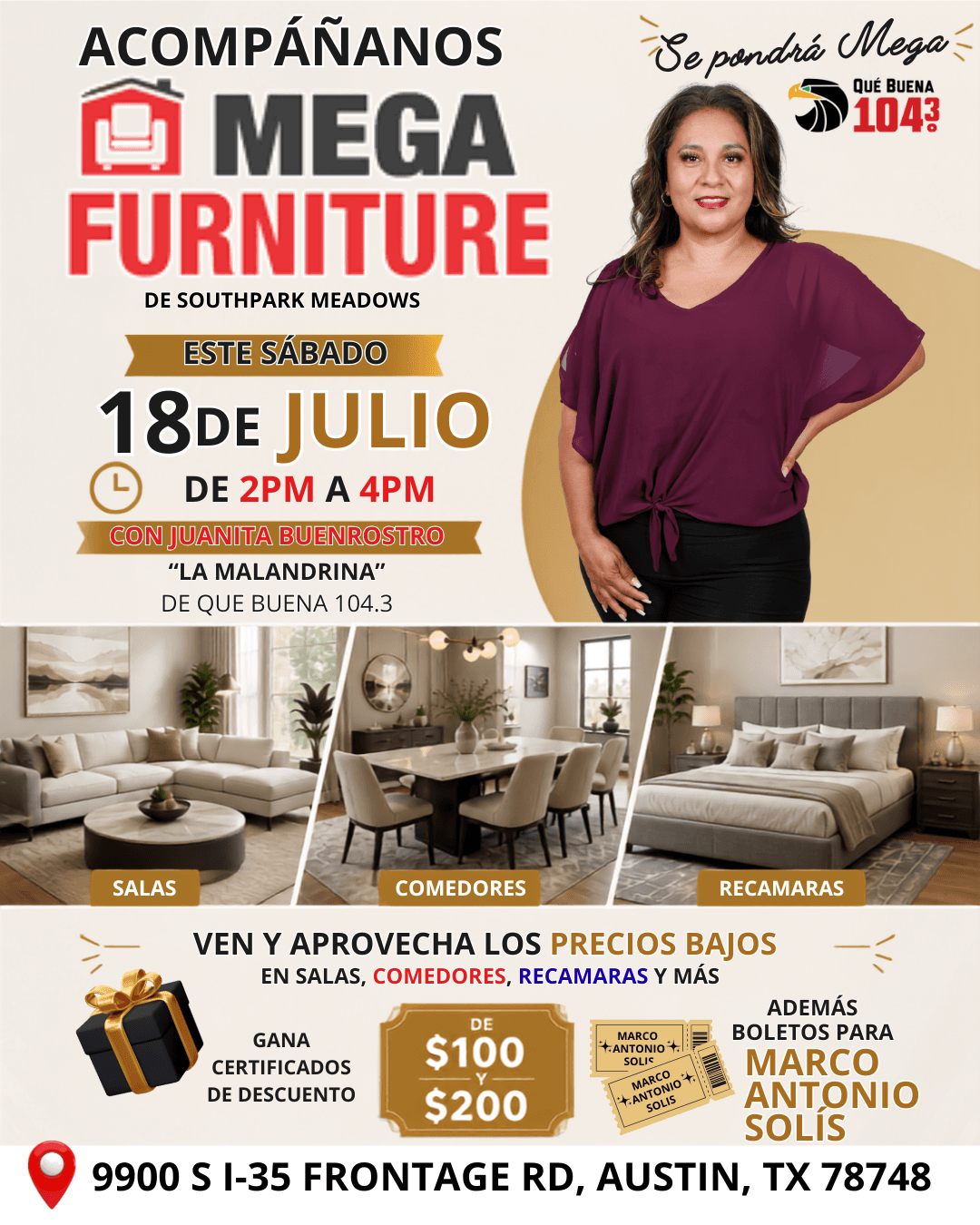 🛋️✨ ¡ESTE SÁBADO NOS VEMOS EN MEGA FURNITURE! ✨🏡
 
