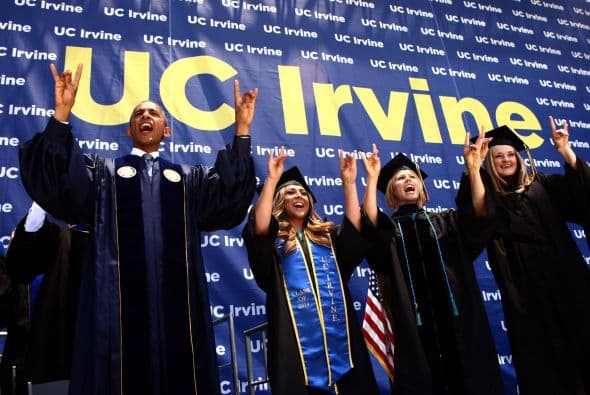Este sábado el presidente de Estados Unidos, Barack Obama, se reunió con estudiantes de la Universidad de California-Irvine para hablar sobre el cámbio climático.