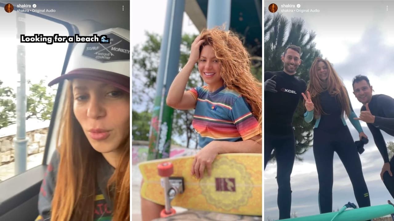 Además, cuando se aventura a hacer deporte, Shakira apuesta por dejar de lado el maquillaje y enfocarse principalmente en disfrutar de la adrenalina y acción de actividades como surf o skateboarding.