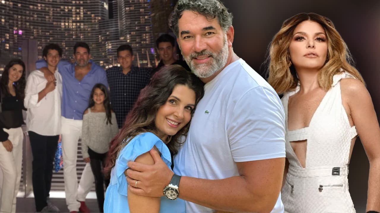 Como una gran familia: Mayrín Villanueva felicita a los hijos de su esposo Eduardo Santamarina con Itatí Cantoral                       
