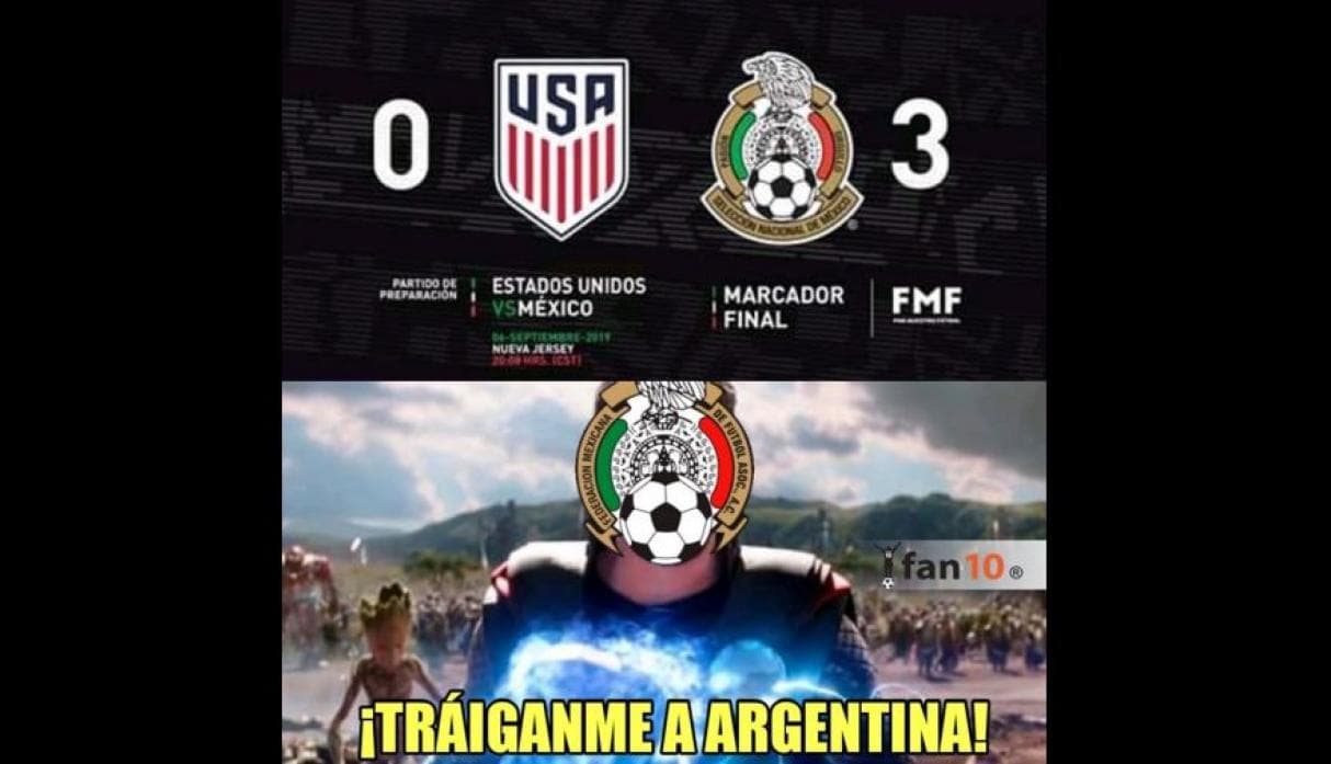 México venció 3-0 a Estados Unidos en duelo amistoso con gran desempeño de Chicharito, Lozano y Corona, quienes protagonizan los mejores memes del Choque de Gigantes.