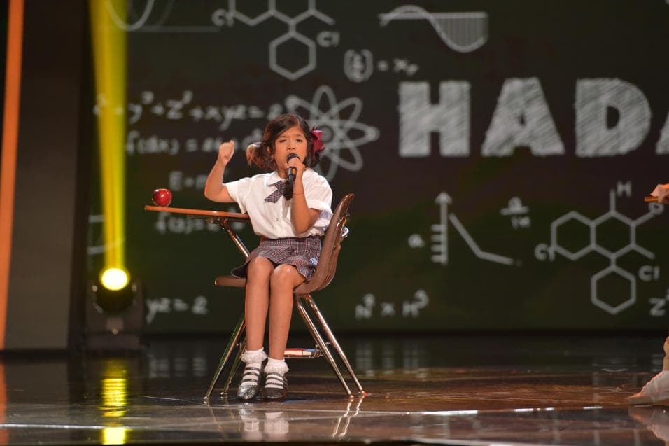 Para Hadasha, 'Me equivoqué' fue su presentación estrella de la competencia.
<b> <a href="http://www.univision.com/shows/pequenos-gigantes/hadasha-repitio-su-performance-favorito-en-la-competencia-video" target="_blank">Mira aquí el VIDEO</a></b>