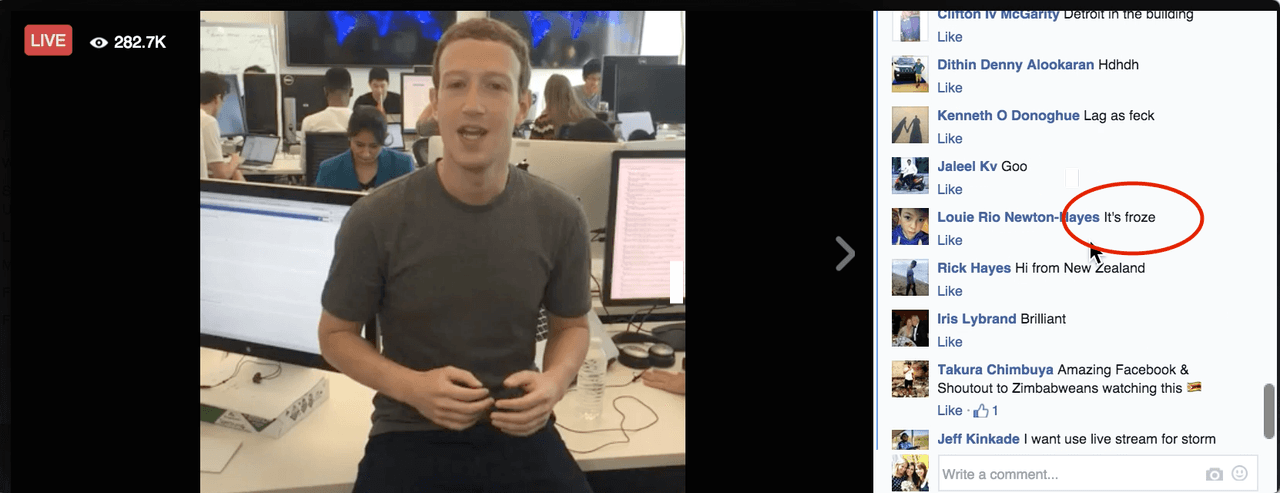 Algunos usuarios de Facebook se quejaron por las fallas técnicas.