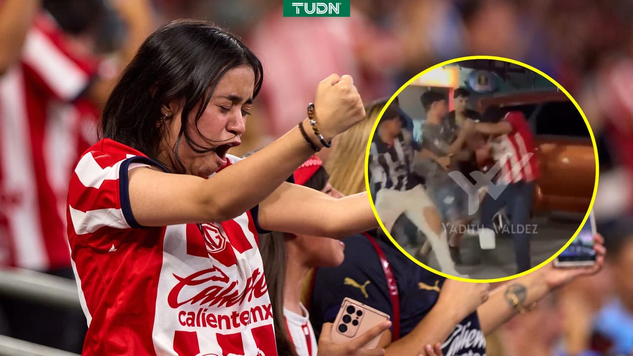 Aficionados de Monterrey agarran a golpes a seguidor de Chivas tras el partido 