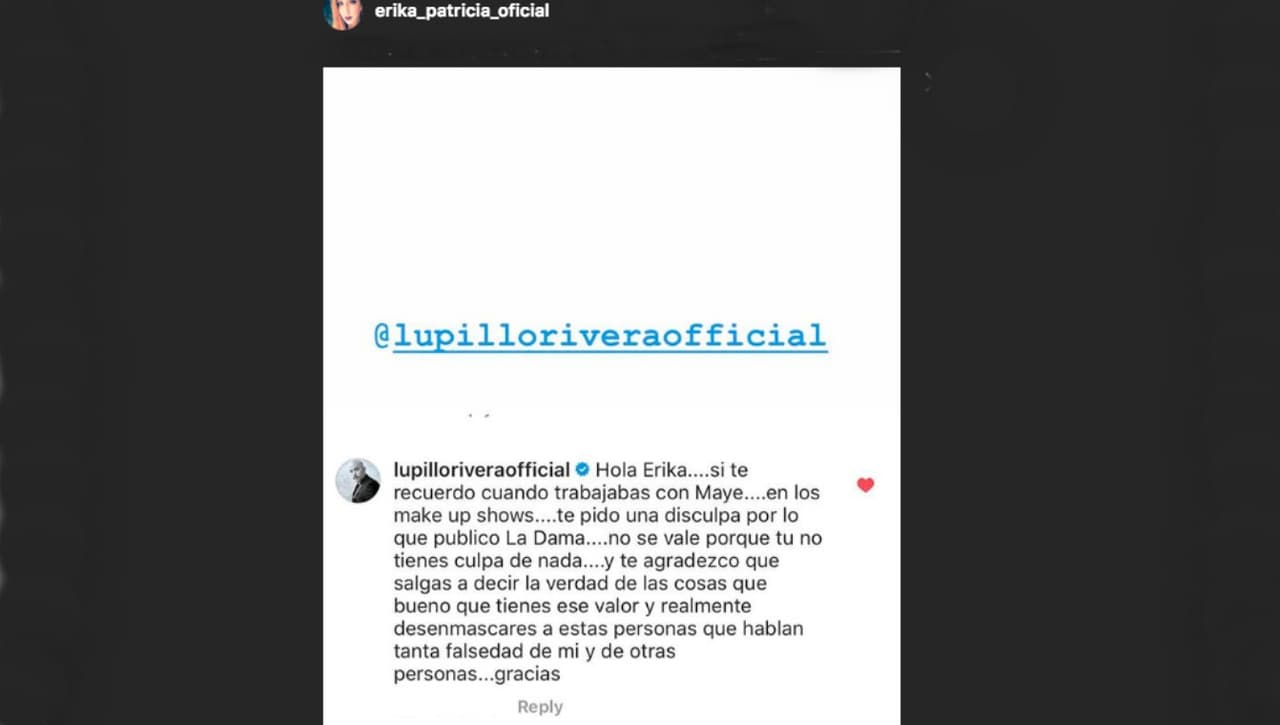 Erika publicó este mensaje que supuestamente le envió Lupillo Rivera, de una forma directa.