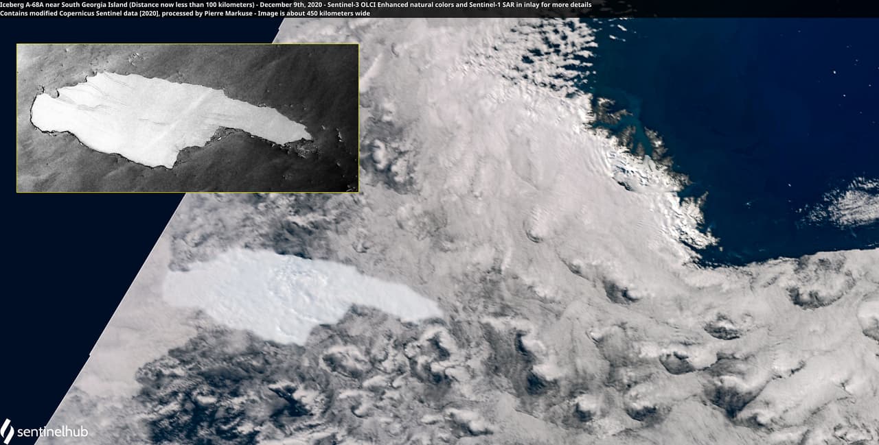 Los científicos, que durante mucho tiempo han estado observando al iceberg -del mismo tamaño de la isla a la que impactaría-, señalan que
<a href="https://www.reuters.com/article/climate-change-iceberg/giant-iceberg-on-course-to-collide-with-south-atlantic-penguin-colony-island-idUSKBN28J1UE?il=0" target="_blank">ha estado avanzando durante los últimos años desde que se desprendió de la plataforma de hielo Larsen C</a> en julio de 2017, explica Reuters.