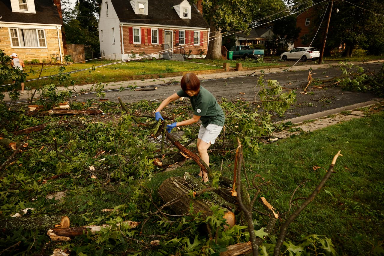 Los demás fenómenos llegaron a Columbia y varios puntos de Baltimore, sin dejar daños tan importantes como los de Gaithersburg.