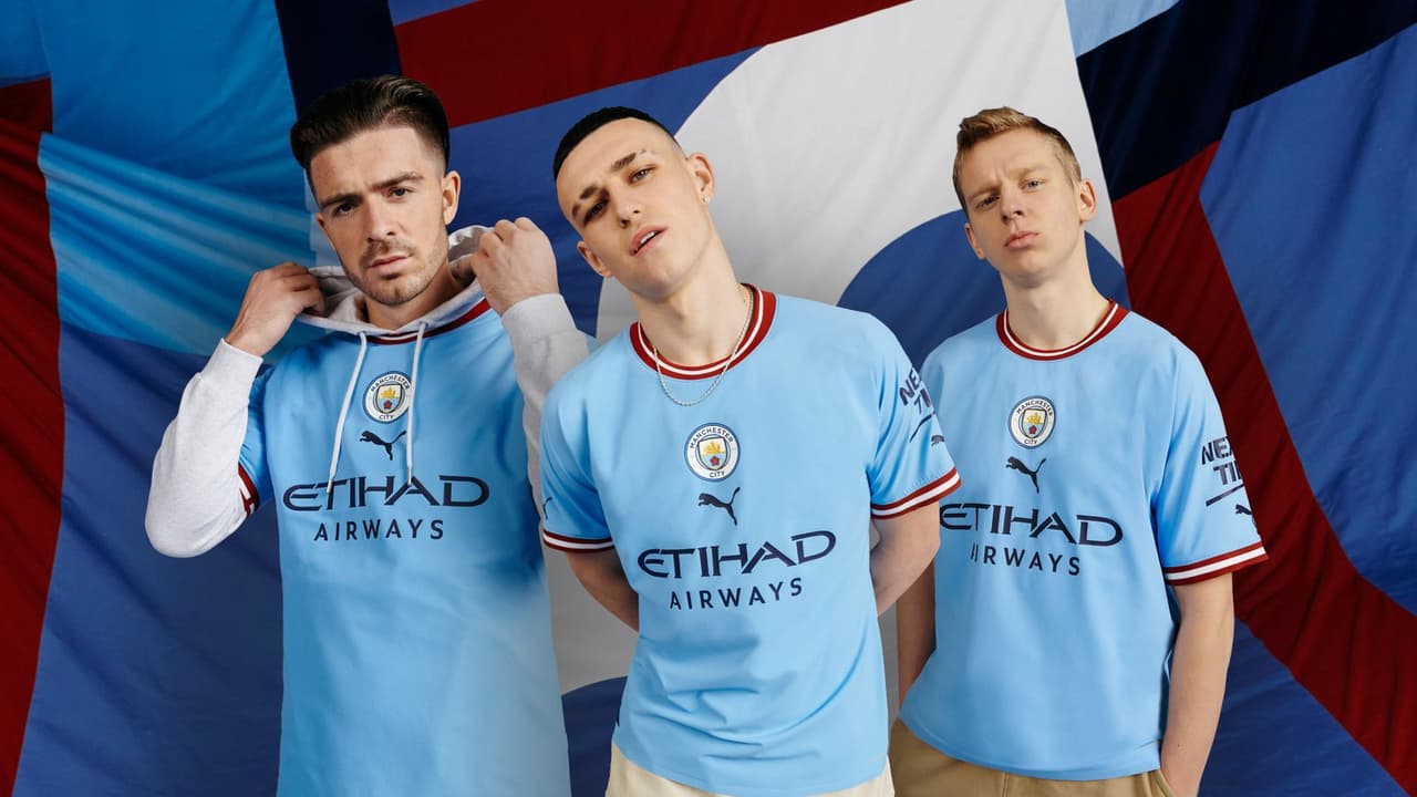 Así luce la nueva indumentaria del Manchester City.