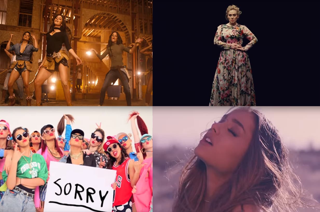 Adele, Justin Bieber, Fifth Harmony y Ariana Grande conquistan el éxito con sus videoclips