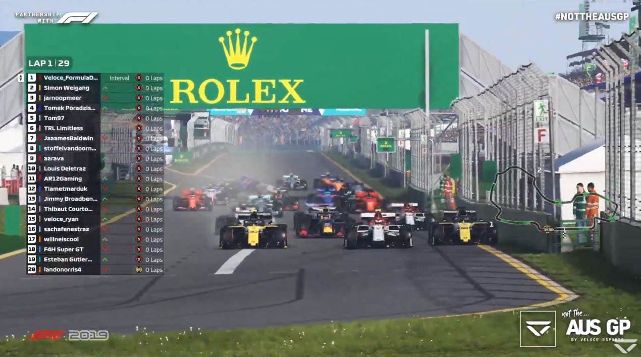 Thibaut Courtois corrió el GP de Australia de F1 virtual